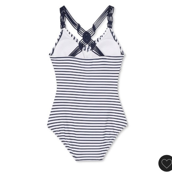 NWT Kona Sol Striped Macrame One Piece Swimsuit S - Picture 3 of 10